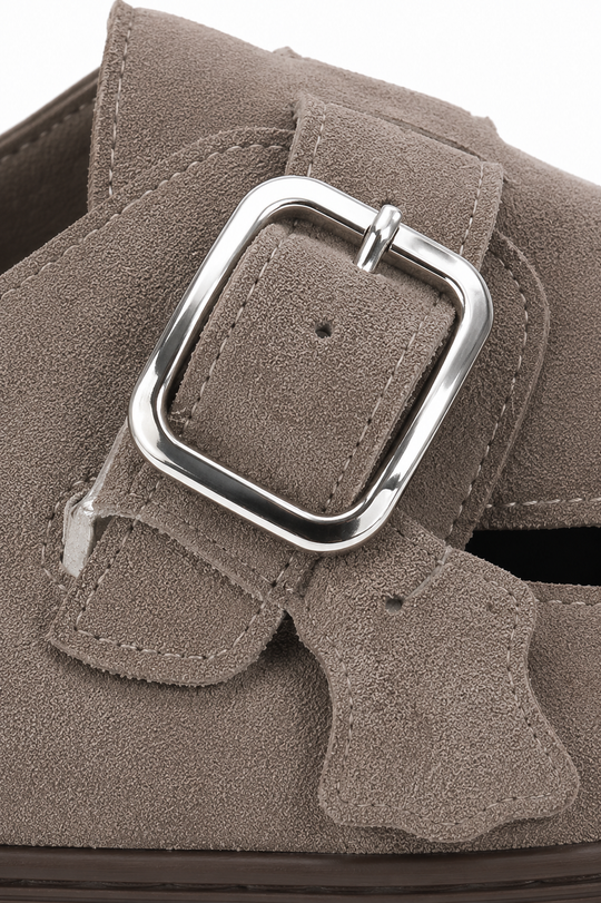 Slate — Baleriny Barefoot Damskie, Zamsz, Podeszwa Gumowa