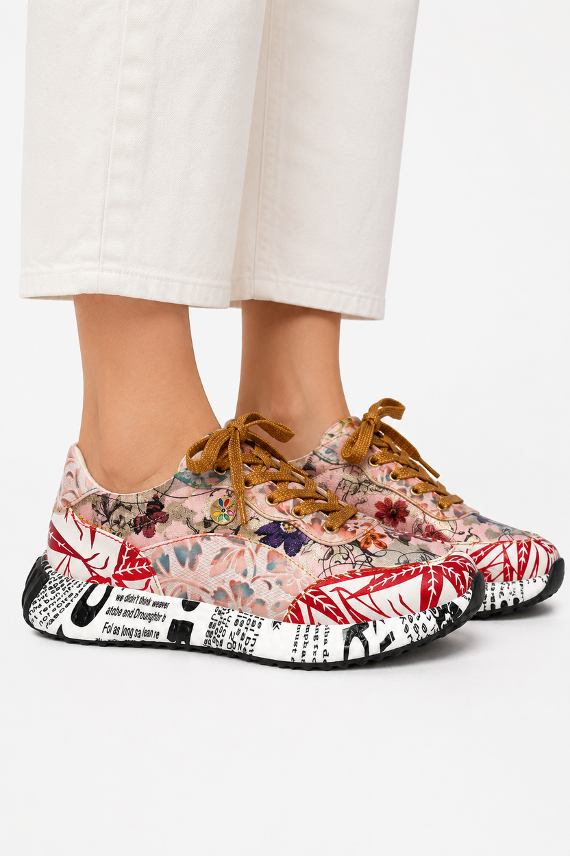 Laura Vita — Sneakersy Sportowe, Skóra Naturalna, Gumowa Podeszwa