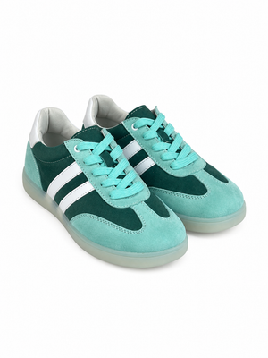 Santorini — Sneakersy Barefoot Damskie, Skóra Zamszowa, Szeroki Przód