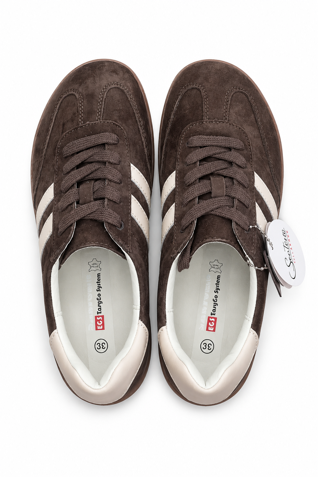 Santorini — Sneakersy Barefoot Damskie, Skóra Zamszowa, Szeroki Przód