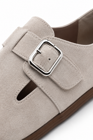 Slate — Baleriny Barefoot Damskie, Zamsz, Podeszwa Gumowa