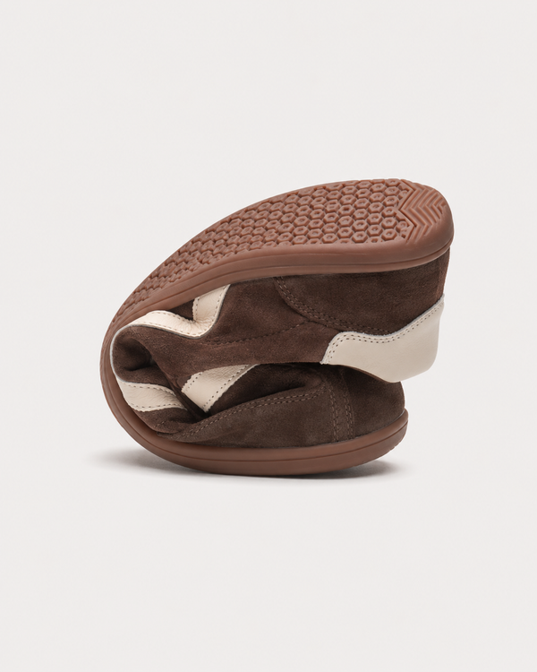 Santorini — Sneakersy Barefoot Damskie, Skóra Zamszowa, Szeroki Przód
